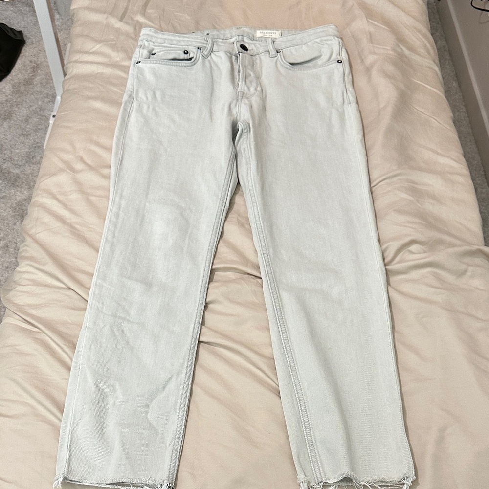 All Saints Light Gray Denim Jeans SZ 30